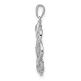 10k White Gold 1/5ct. Diamond Twisted Pendant